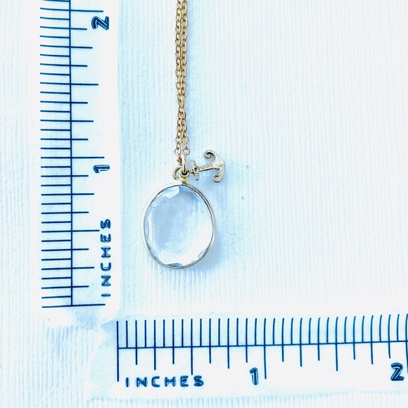 Anchor Bezel Necklace Catherine Weitzman Gold Vermeil - Picture 2 of 2